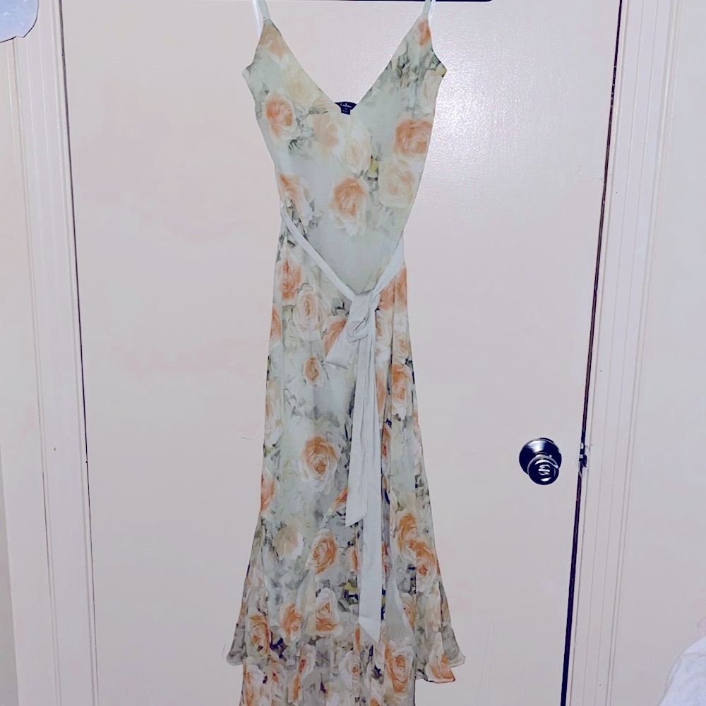 Lulus floral chiffon dress